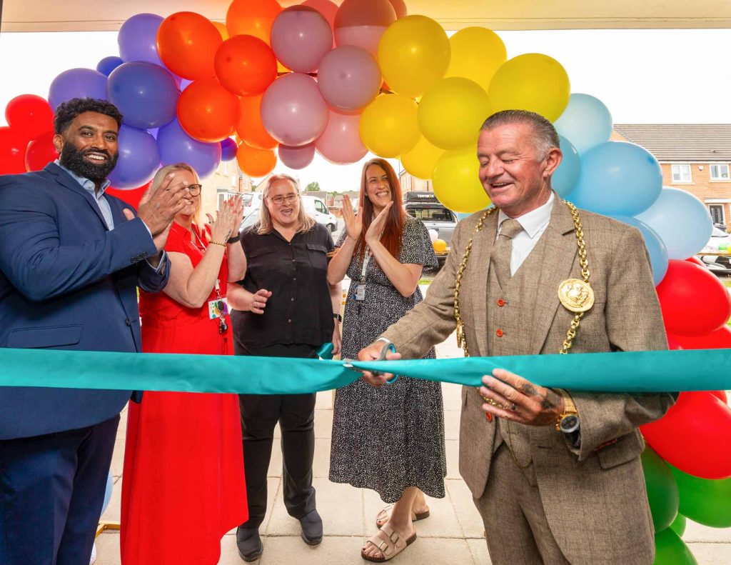 Corporate event photography North East Mayor ribbon cutting ceremony day care centre opening