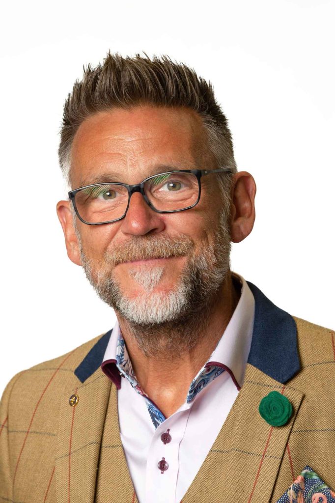 Professional business headshot of executive in suit and glasses, Team Valley Business Headshots