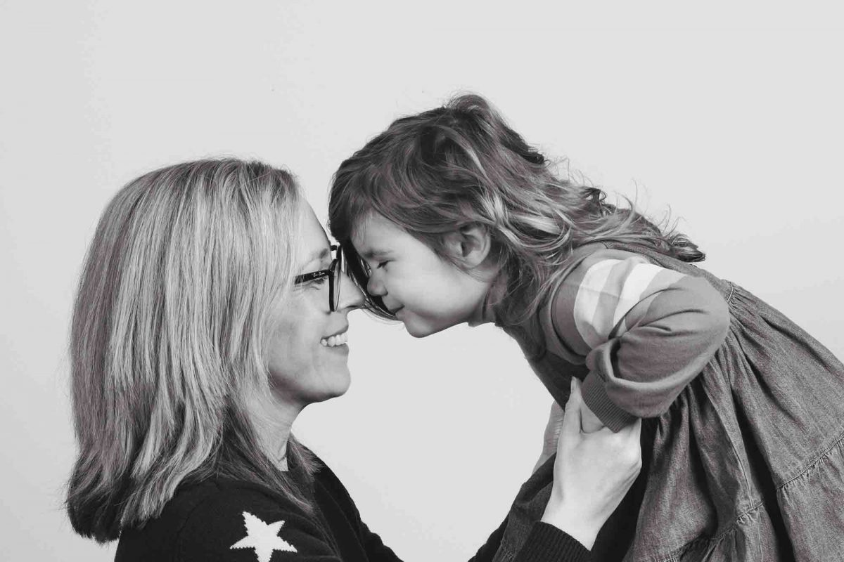 Mother and Daughter Portrait in Black and White by Duo Photo UK